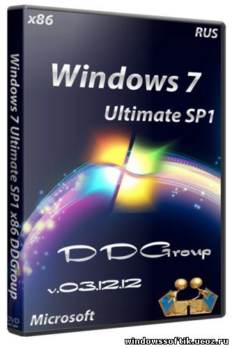 Windows 7 Ultimate SP1 х86 DDGroup v.03.12.12 (RUS/2012)