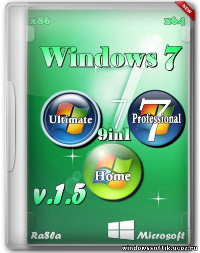 Windows 7 SP1 x86/x64 9in1 RaSla v1.5 (2013/RUS)